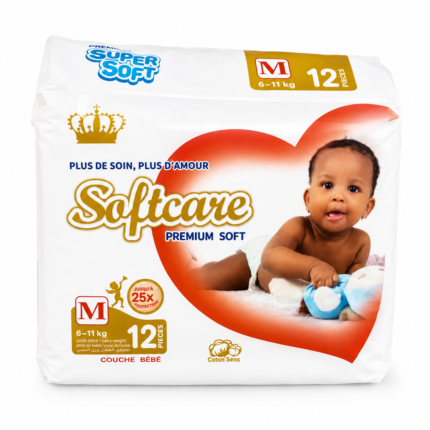 Couches Softcare Premium 6-11kg PM S/M 12pcs x12
