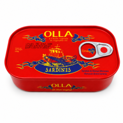 Sardine à Huile Delmonaco/Tan Tan/Olla/Atlanta 125g x50