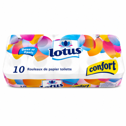 Papier Higyienique Lotus Confort 3 plis L92 10x10