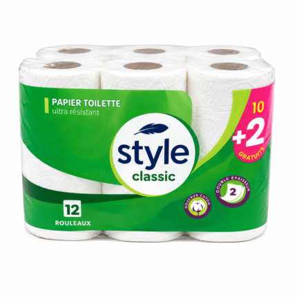 Papier Higyienique Style Classique 12 rlx x4