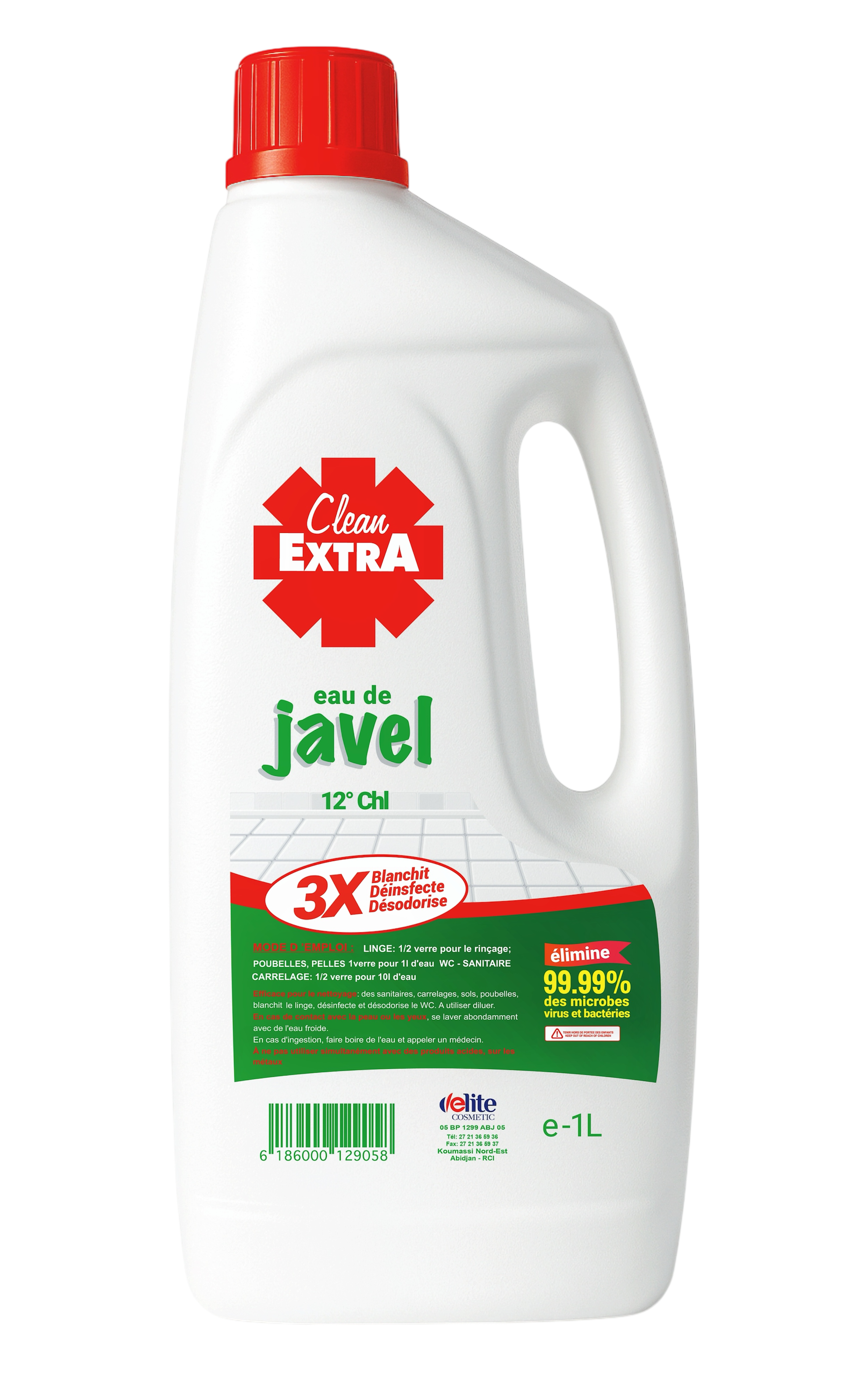 DSEG1_00617-1 Eau de Javel Clean Extra 12° 1L x12 – Image 1